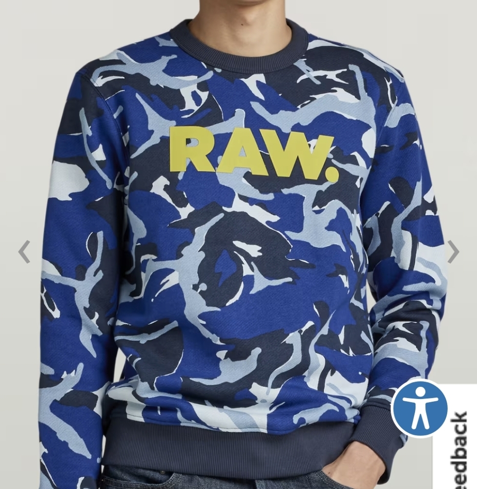 NWT G-Star RAW Camo Sweatshirt With Ribbed Neck, Cuff & Bottom_2 - Picture 9 of 10